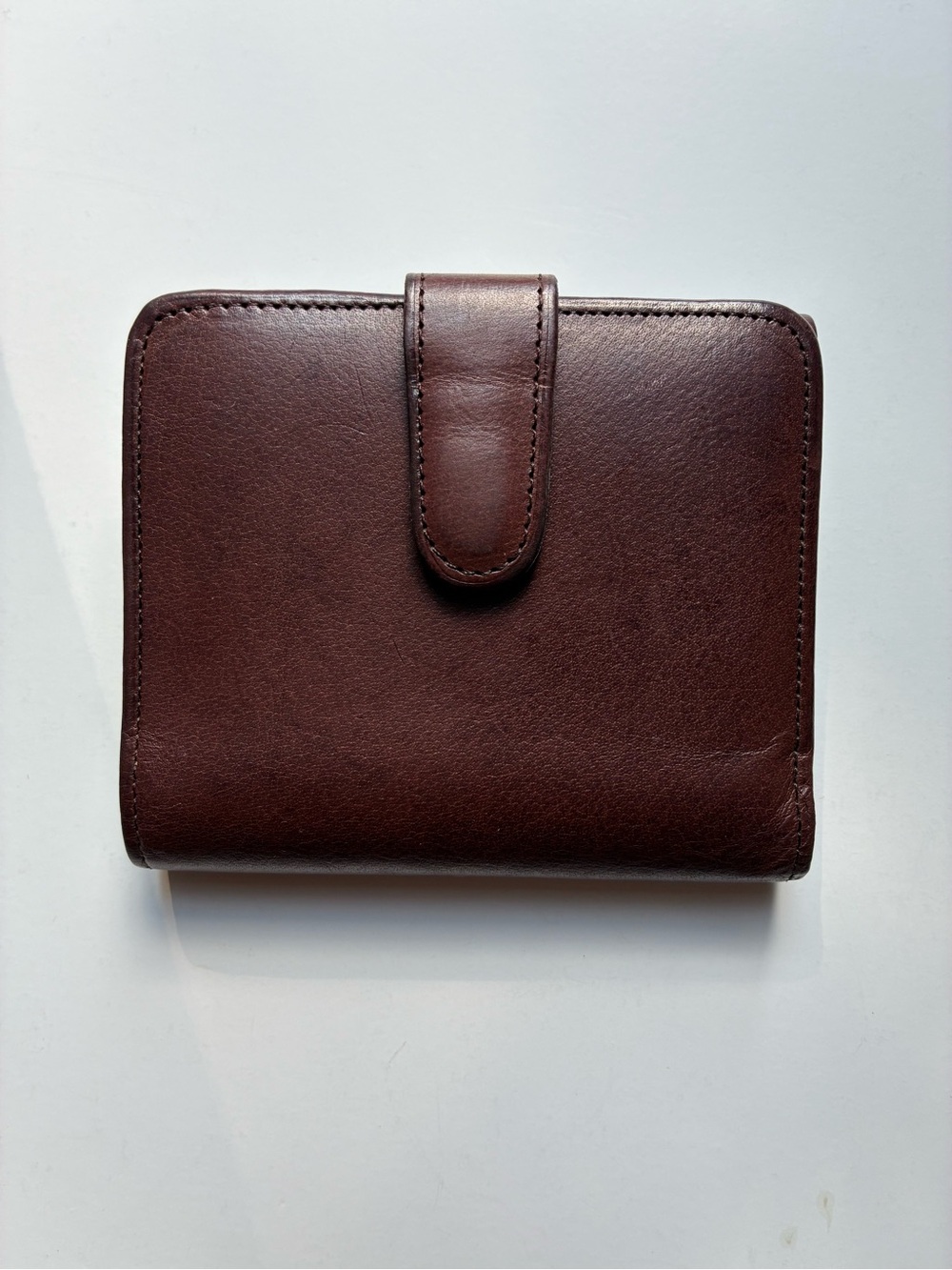 Coach Dark Brown Smooth Leather Square Wallet